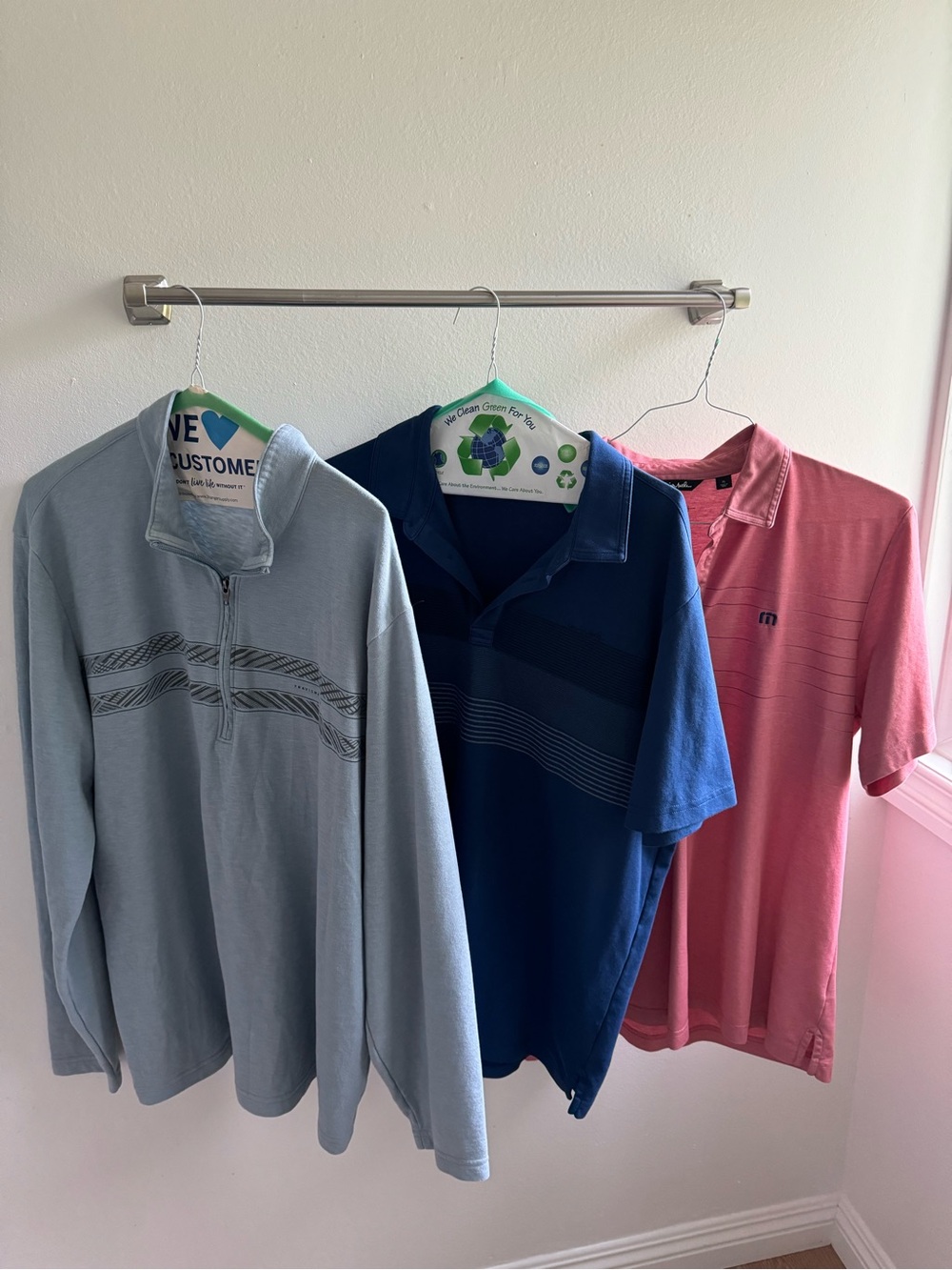 Travis Mathew quarter zip sweater and 2 polo bundle